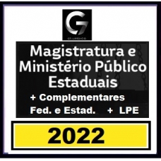 G7 Jurídico - COMBO Magistratura Estadual e MP + Complementares Estaduais e Federais +  LPE (G7 2022)